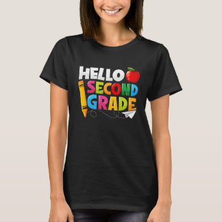 Camiseta Hello Second Grade 2nd Grade Back To School Kids