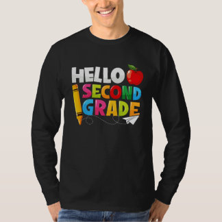 Camiseta Hello Second Grade 2nd Grade Back To School Kids