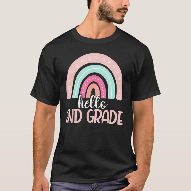 Camiseta Hello Second Grade Back To School 2nd Grade Teache (Frente)