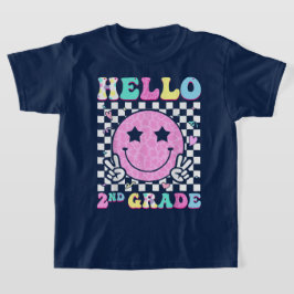Camiseta Hello Second Grade Coquette Bow Teacher Girl