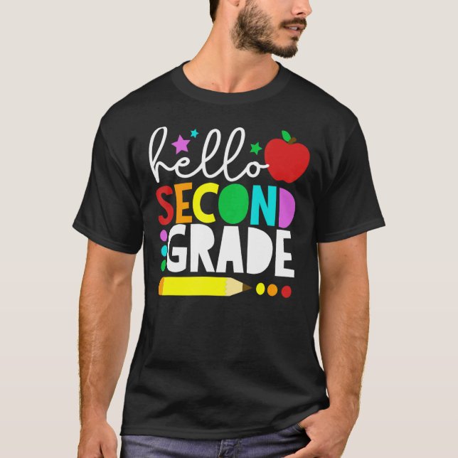 Camiseta Hello Second Grade Team 2nd Grade Back to School T (Frente)