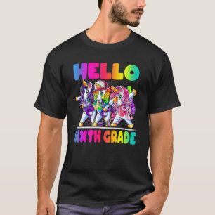 Camiseta Hello Sixth Grade Unicorn Back To School Girls