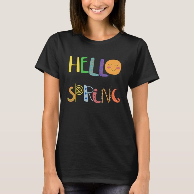 Camiseta Hello Spring Fun Happy Spring (Frente)