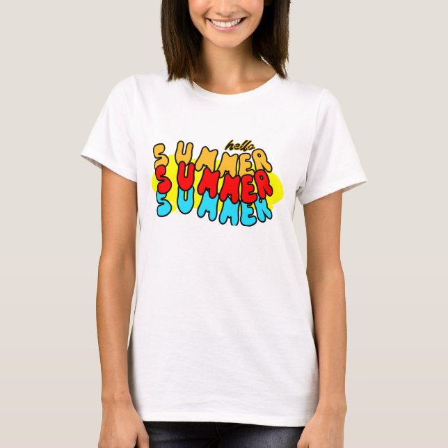 Camiseta Hello Summer Design (Frente)