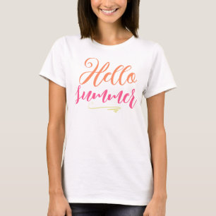 Camiseta "Hello Summer T-Shirt   Chá de Sol e Gráfico Diver