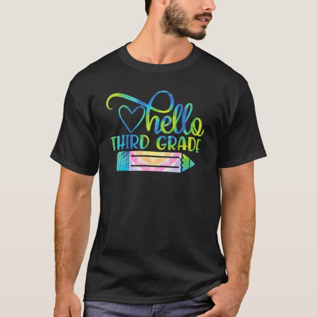 Camiseta Hello Third Grade Back To School 3rd Grade Teacher (Frente)