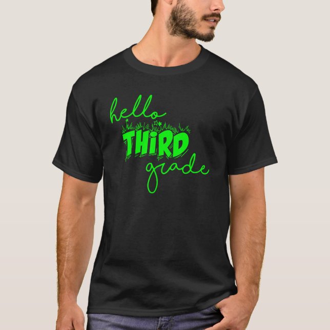 Camiseta Hello Third Grade Team 3rd Grade Back To School Te (Frente)