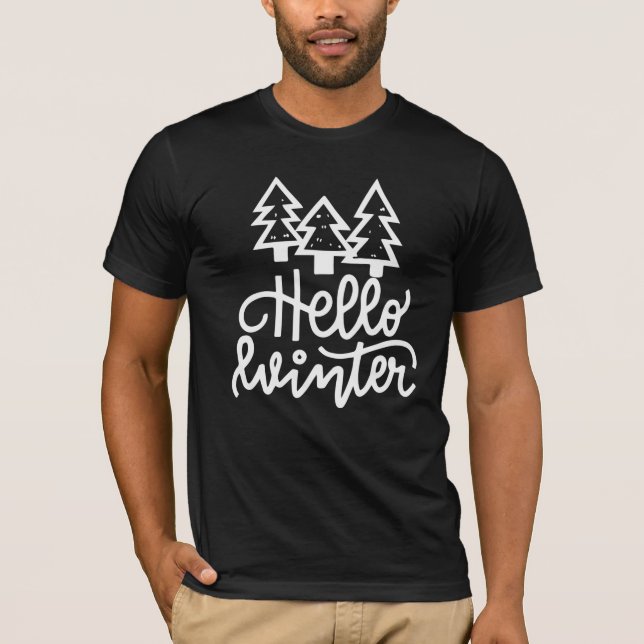 Camiseta Hello Winter Shirt, Christmas shirt (Frente)