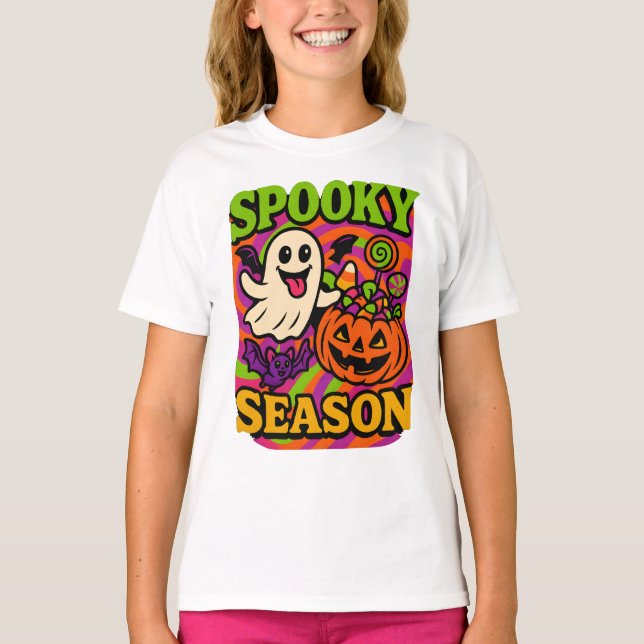 Camiseta Helloween Spooky Season Retro Clothes Unisex (Frente)