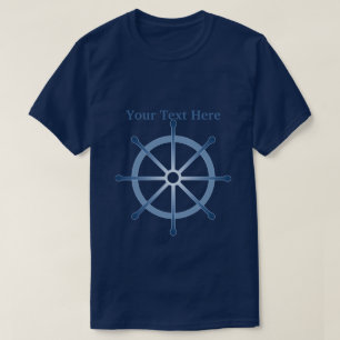 Camiseta Helm Ship Wheel Custom Marinho Blue T shirt