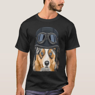 Camiseta Helmet australiano Vintage Motorcycle Shepherd
