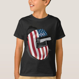 Camiseta Helmet De Bandeira Americana Shape Welder Gif