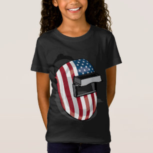 Camiseta Helmet De Bandeira Americana Shape Welder Gif