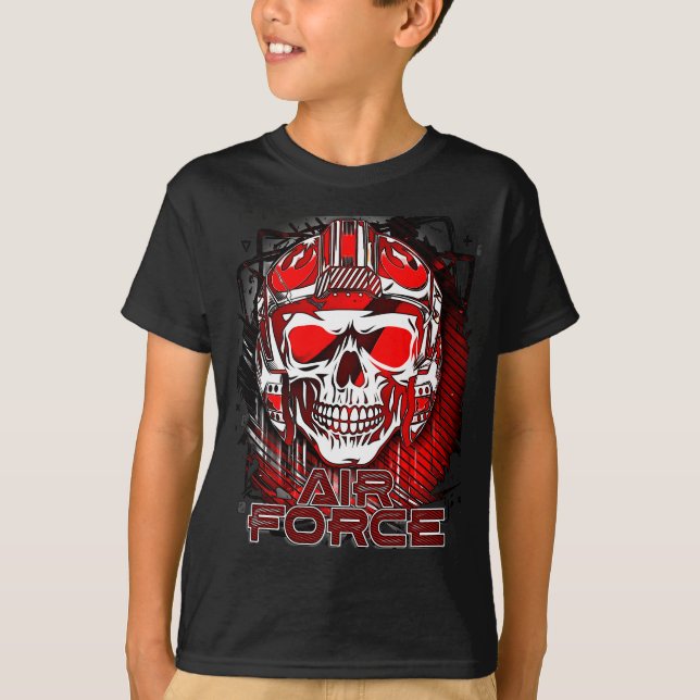 Camiseta Helmet do Piloto de Jato de Combate (Frente)