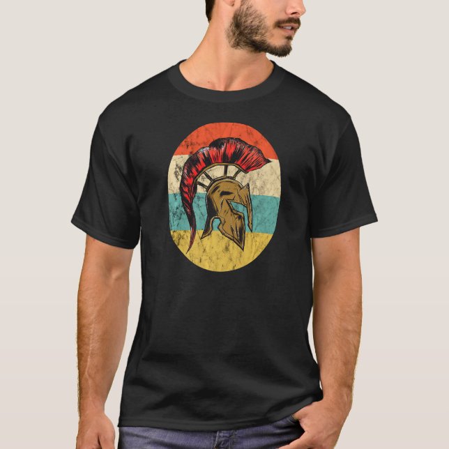 Camiseta Helmet Gladiator Retro Sunset Sparta Soldi (Frente)
