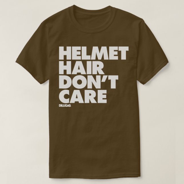 Camiseta Helmet Hair Dont Care (Frente do Design)