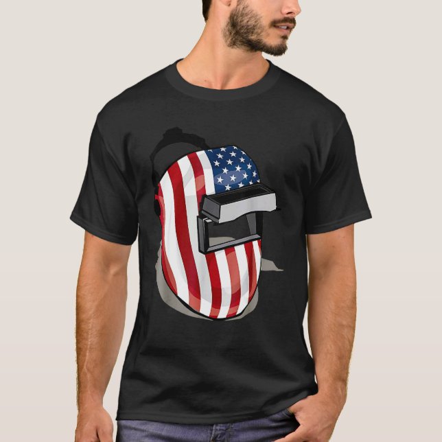Camiseta Helmet Patriótico De Bandeiras Americanas 4 De Jul (Frente)