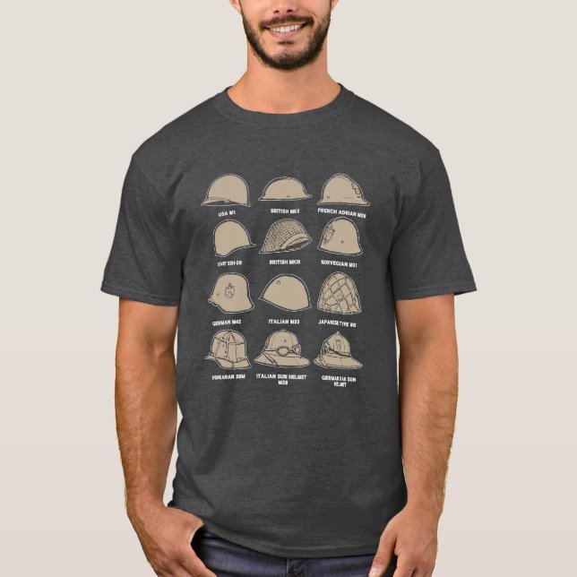 Camiseta Helmets of the World War 2 (Frente)