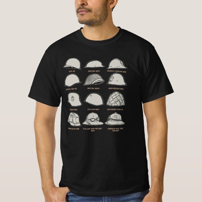 Camiseta Helmets of the World War 2 (Frente)