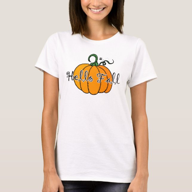 Camiseta Helpkin Fall Pumpkin Alô Fall (Frente)