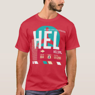 Camiseta Helsínquia Finlândia HEL Código do aeroporto