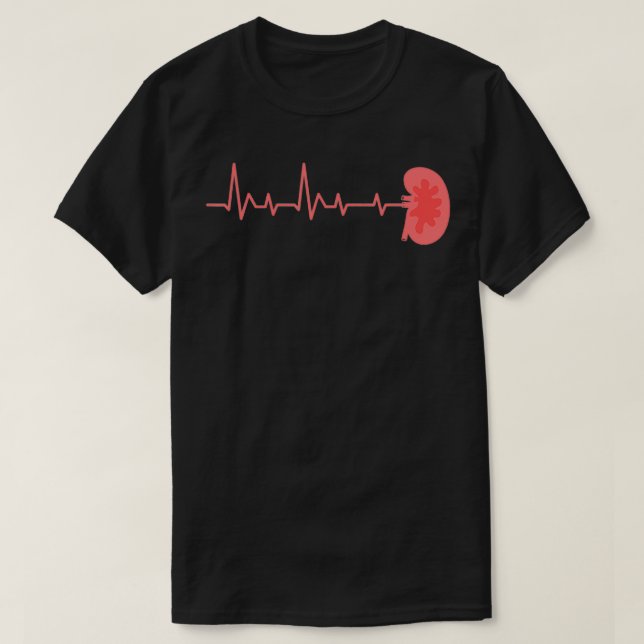 Camiseta Hematoma Cardíaco Renal EKG Pulso Taxa Cardíaca Di (Frente do Design)