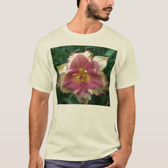 Camiseta Hemerocallis cor-de-rosa T (Frente)