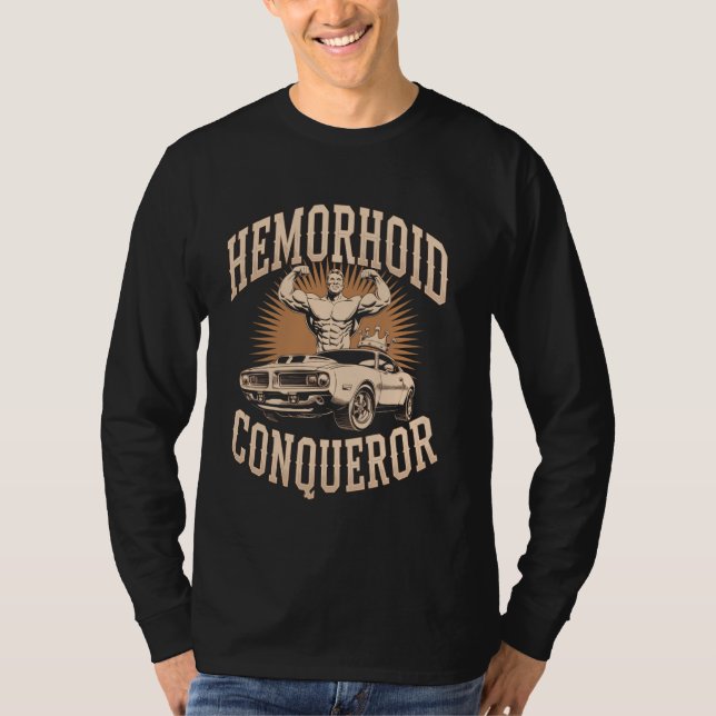 Camiseta Hemorrhoid Conqueror Funny Memes Weird Cringe Meme (Frente)