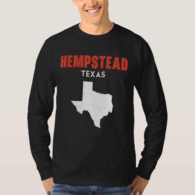 Camiseta Hempstead Texas EUA State America Viagem Texas (Frente)