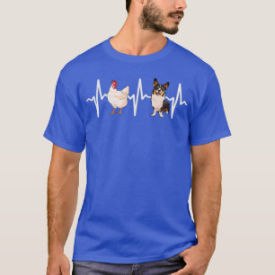 Camiseta Hen Chicken Cardigan Welsh Corgi Heartbeat Dog Lov