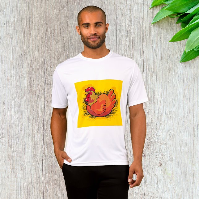 Camiseta Hen on Nest Bright Farmyard Chicken (Criador carregado)