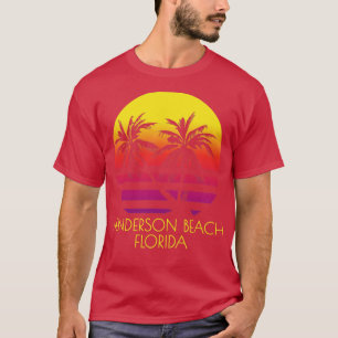 Camiseta Henderson Beach Florida Vintage Tropical Sunset Pa