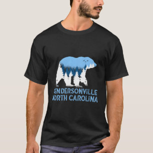 Camiseta Hendersonville Carolina do Norte Blue Ridge Black