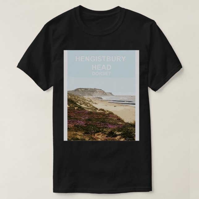 Camiseta Hengistbury Head Dorset Viagem Gift (Frente do Design)