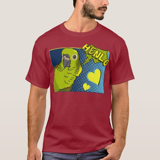 Camiseta Henlo Birb memes Engraçado Comic Amarelo Nápoles A (Frente)