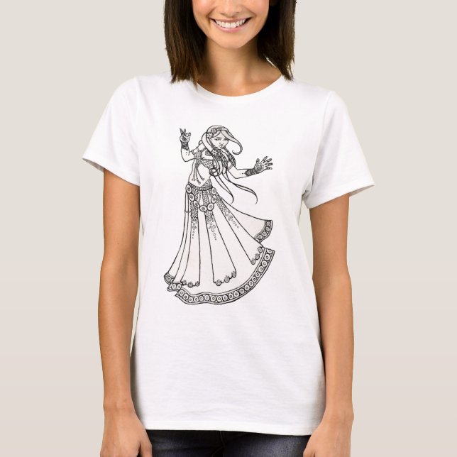 Camiseta Henna Tribal Belly Dancer (Frente)
