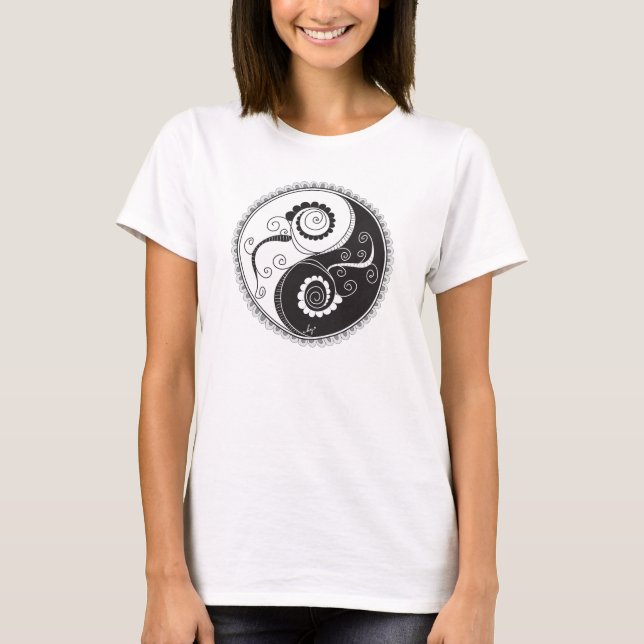 Camiseta Henna Yin-Yang Burnout T-Shirt (Frente)