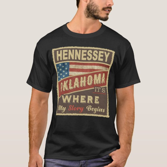 Camiseta HENNESSEY, OK É onde minha história começa (Frente)