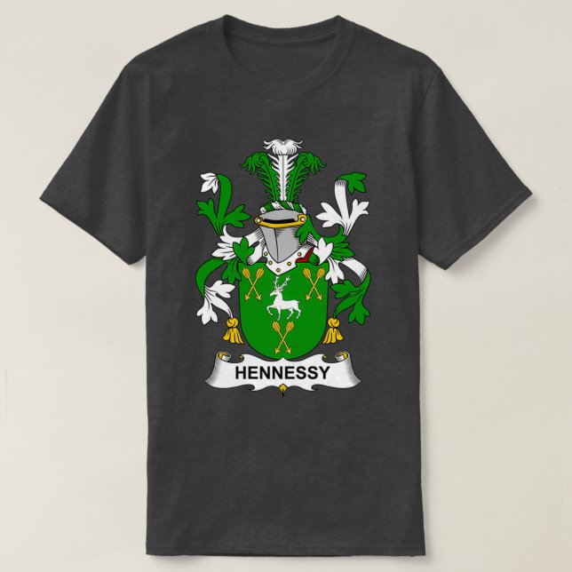 Camiseta Hennessy Coat of Arms Family Crest  (Frente do Design)