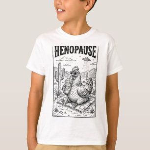 Camiseta Henopause Café com Gelo Engraçado de Frango Desert