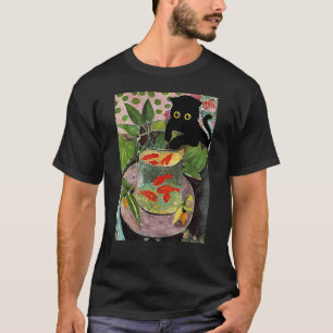 Camiseta Henri Matisse Peixe dourado e gato famosa Obra de