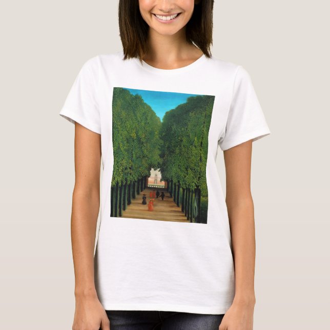 Camiseta Henri Rousseau, Avenida no Parque na Nuvem Santo (Frente)