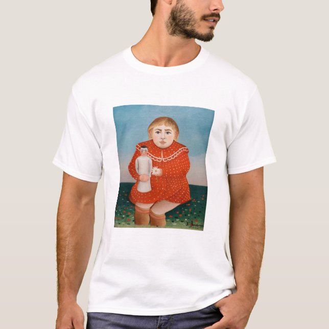Camiseta Henri Rousseau - Criança com uma Doll (Frente)
