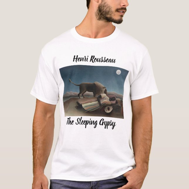 Camiseta Henri Rousseau é a T-Shirt cigana dormente (Frente)
