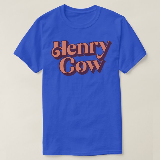 Camiseta Henry Cow Retro Style Prog Rock Design (Frente do Design)