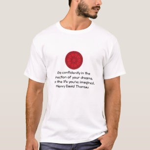 Camiseta Henry David Thoreau Cotação do Sonho Motivacional
