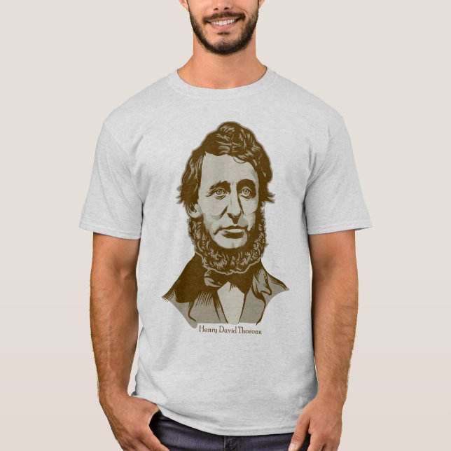 Camiseta Henry David Thoreau personalizou o t-shirt das (Frente)