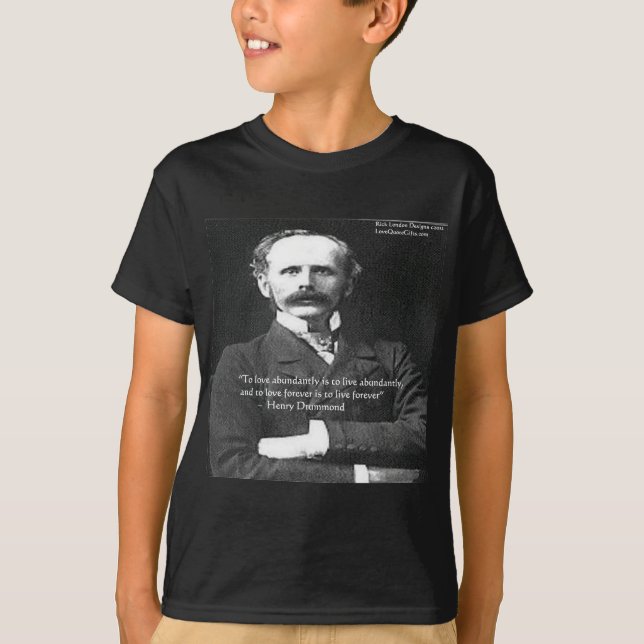 Camiseta Henry Drummond "Amor 4Ever" Presentes de Citação d (Frente)