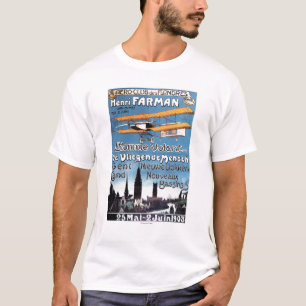 Camiseta Henry Farman voa o poster do Promo do homem de vô