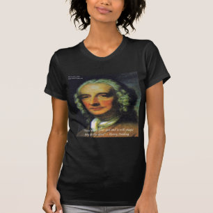 Camiseta Henry Fielding "Se o dinheiro é seu Deus" Citaç